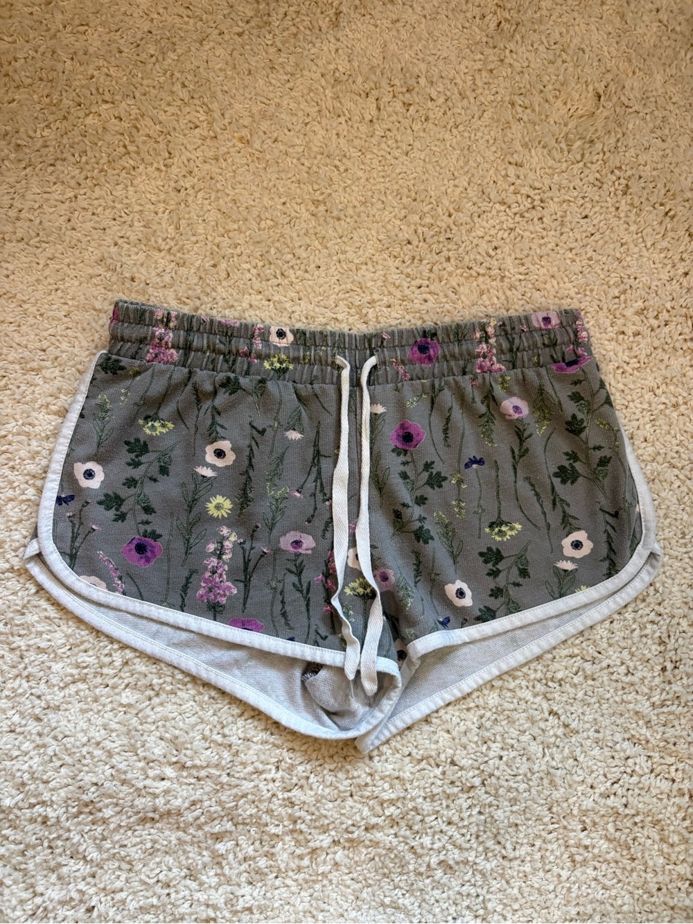 Xhilaration Gray Floral Lounge Shorts